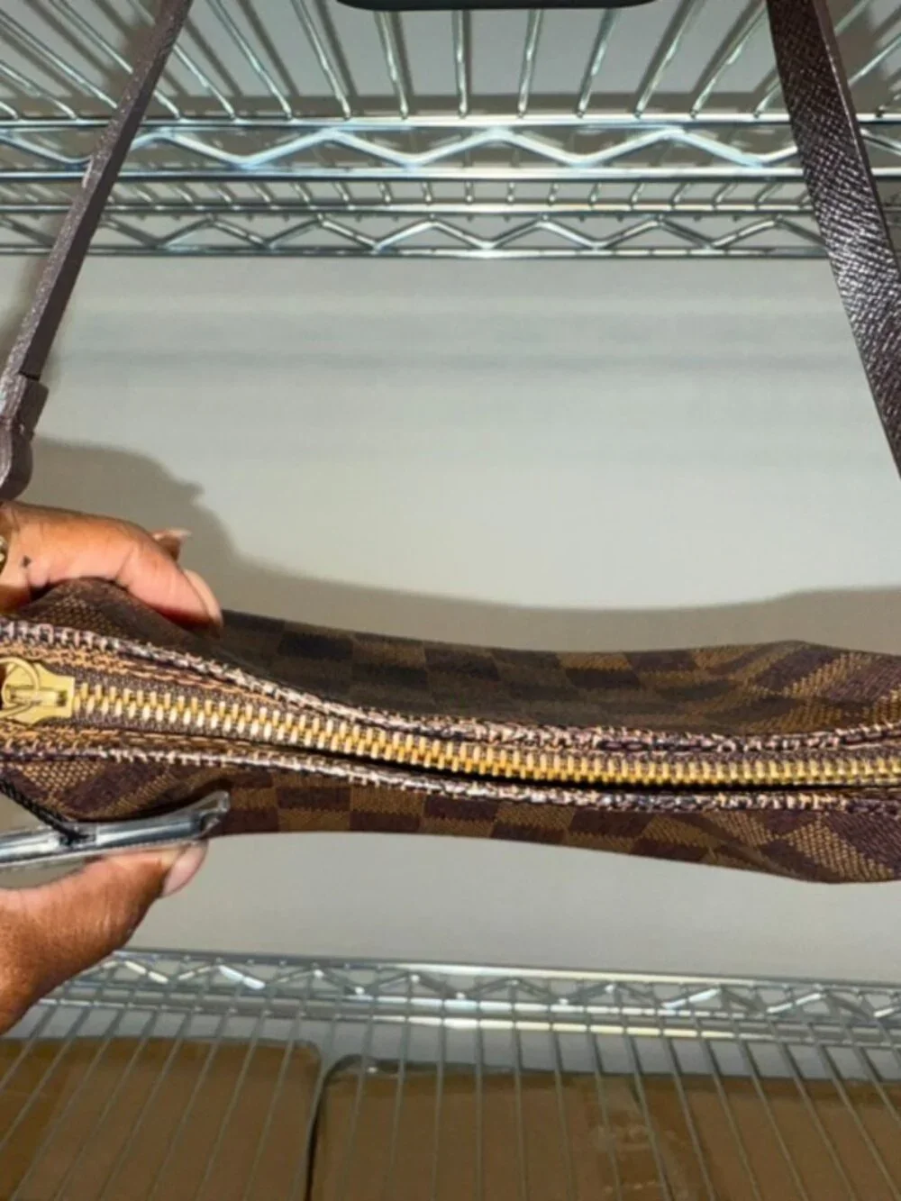 Louis Vuitton Damier Ebene Trousse Makeup Pouch / Pochette